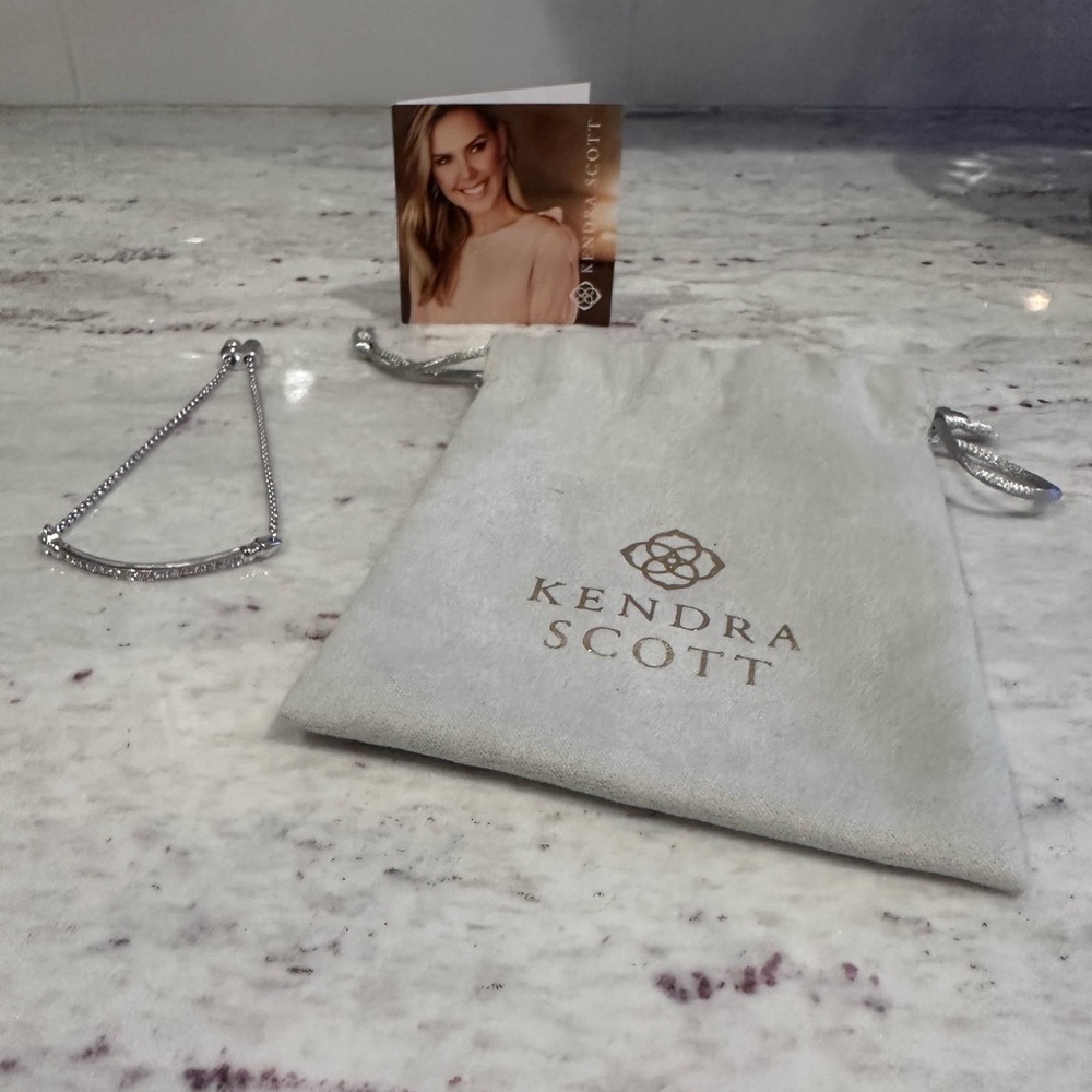 Kendra Scott Silver Bar Necklace